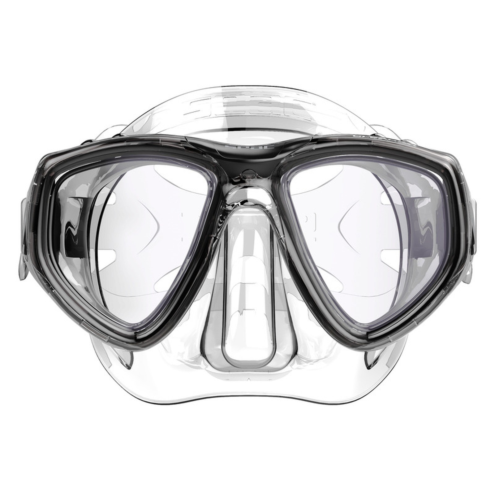 SEAC Clear Antifog Transparent Black Diving Mask (0750090001543A)