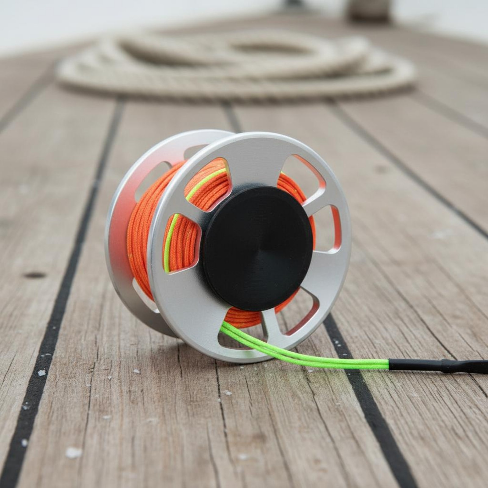 Finger Wheel Reel Smooth Rotation Detachable Line Spool Strong Coil Hook