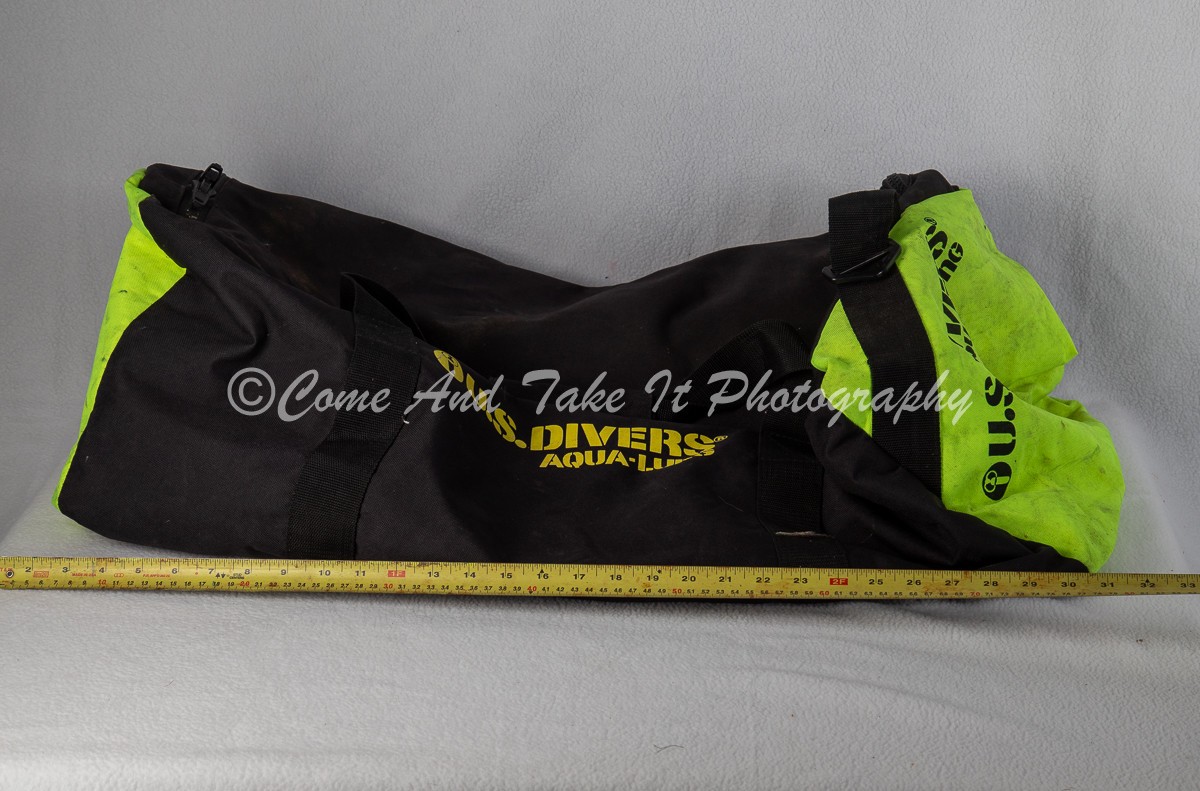 U.S. Divers Aqua-Lung Large Scuba Gear Duffel Bag – Black & Neon yellow