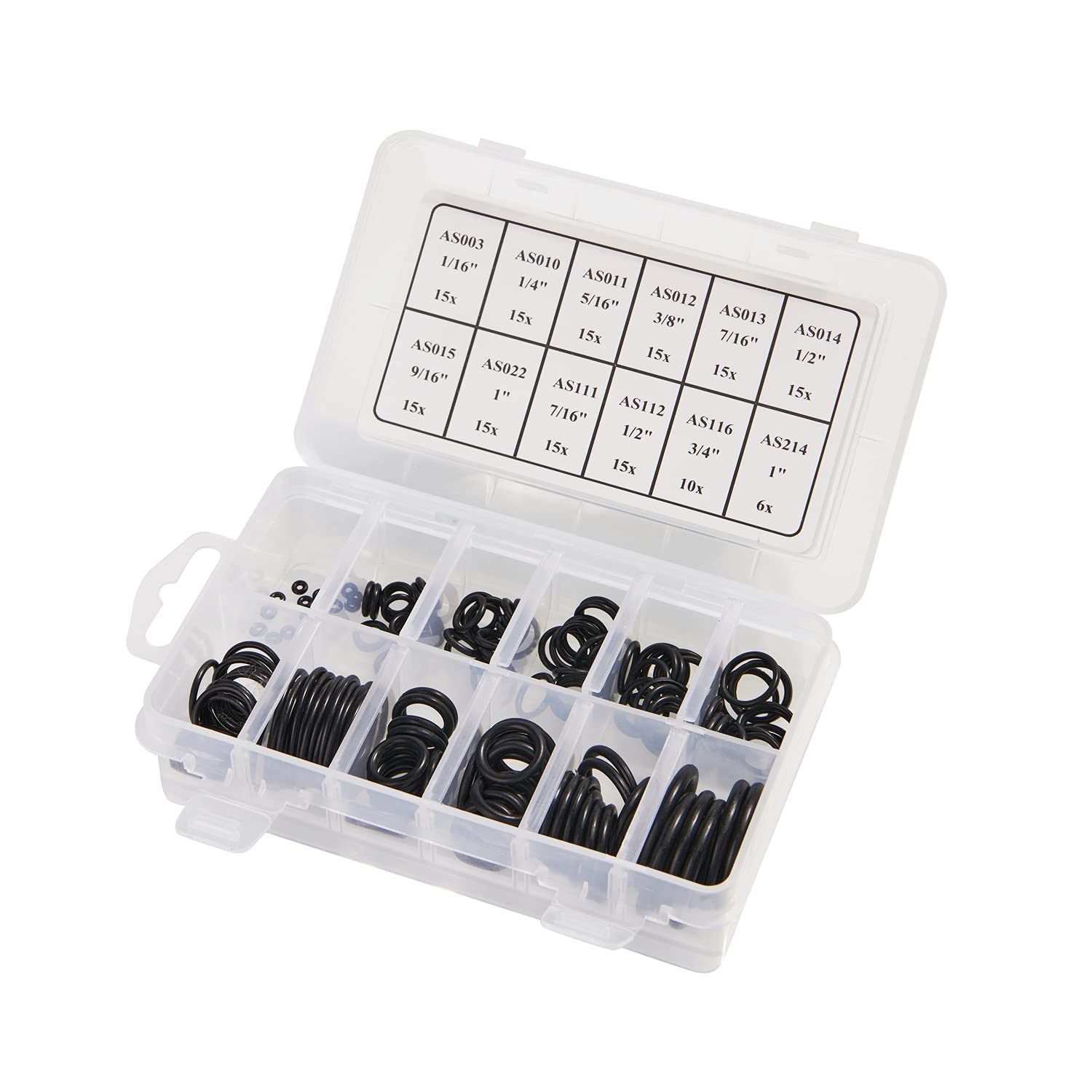 BUSY-CORNER 166 Pieces Scuba O-Ring Kit Diving Rubber Orings, for Black