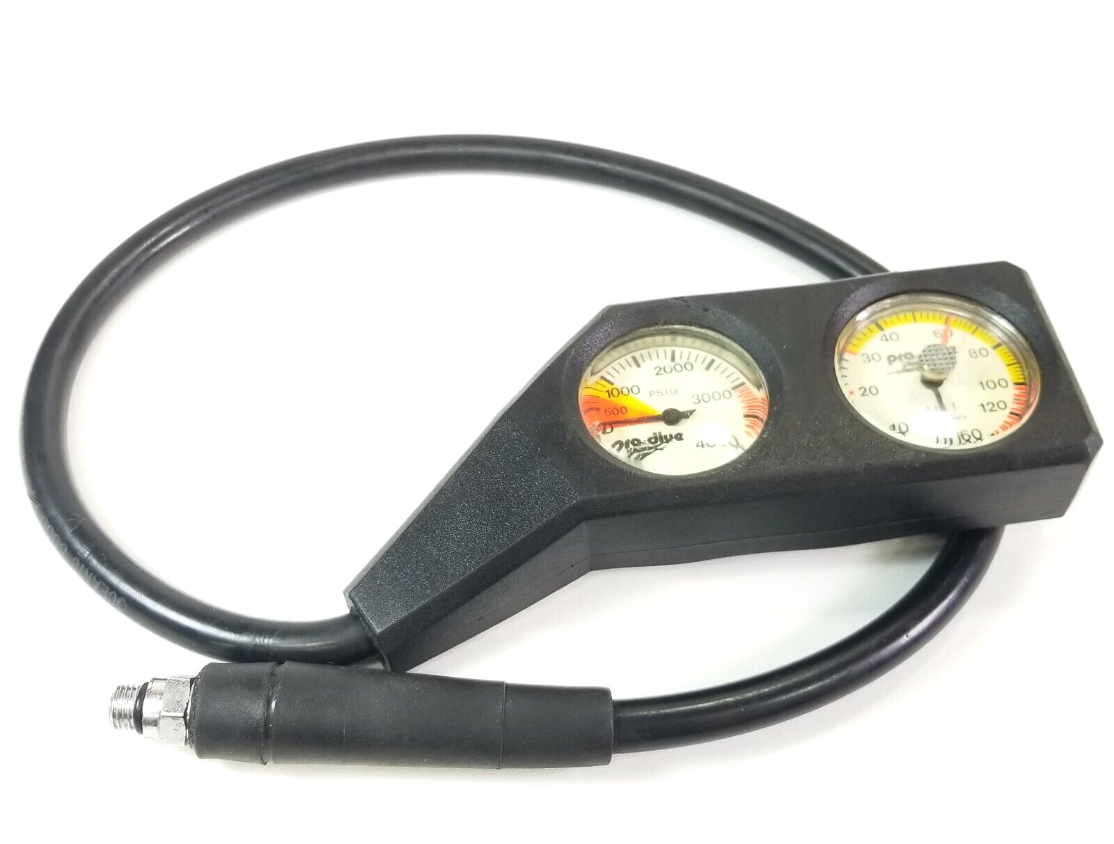 Pro Dive Scuba 2 Gauge Twin Console 5000 Pressure Gauge SPG 160ft Depth #4967
