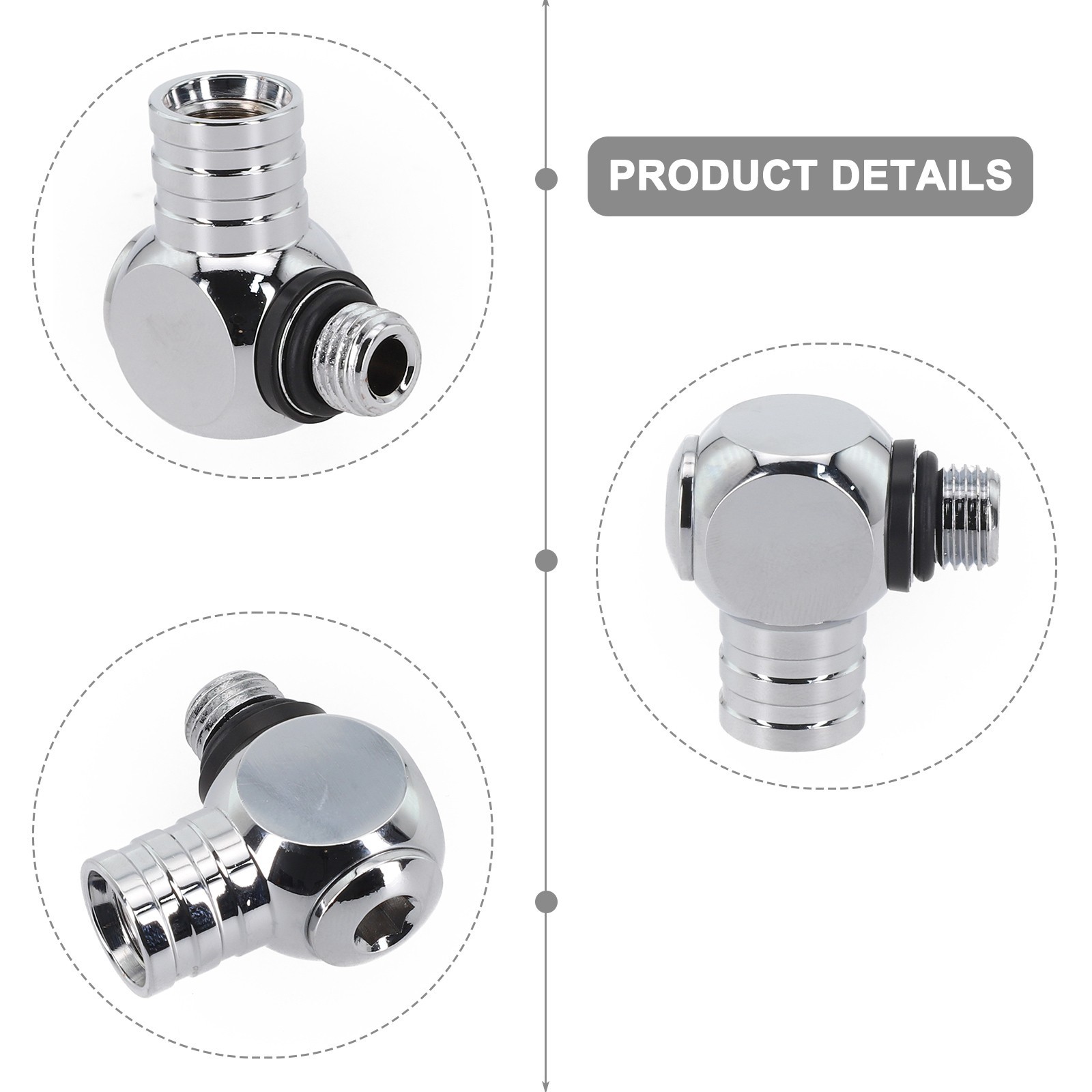 High Quality Brass Swivel Adaptor for Scuba Diving First Stage LP/HP Ports