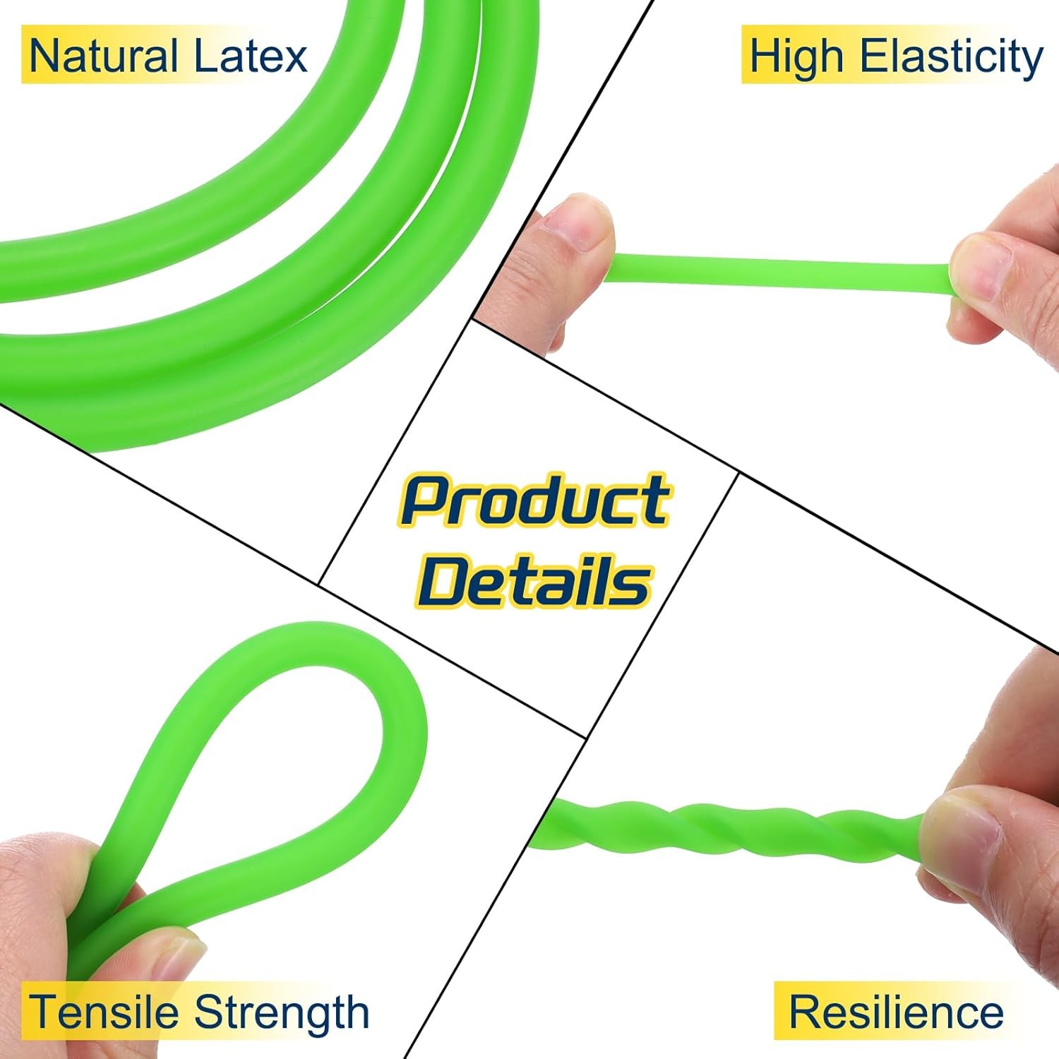 PATIKIL 26 Ft(8M) Fluorescent Green Latex 4mm ID x 7mm OD,