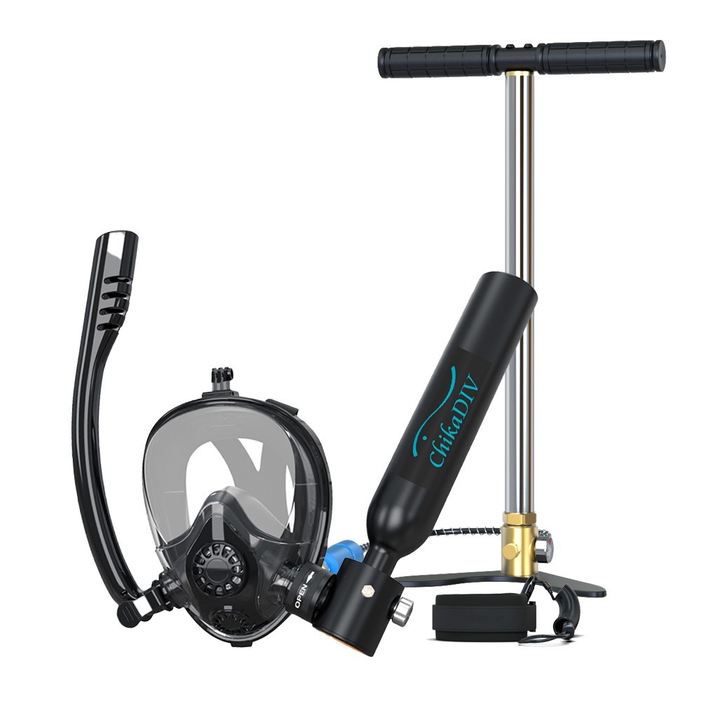 0.5L Lung Tank Scuba Tank with Diving Mask,Portable Kit for Pool Freediving