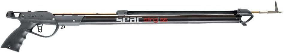 Seac Sub Sting Spear Gun with Sling, Aluminum Finish, Black, 75 cm