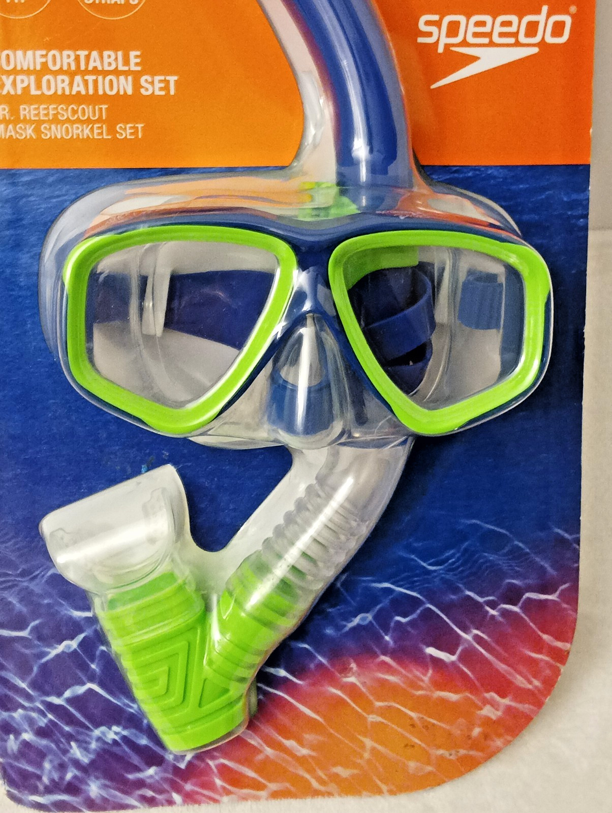 NEW Speedo Comfortable Exploration Set Kids Age 6-14 Mask Snorkel Set