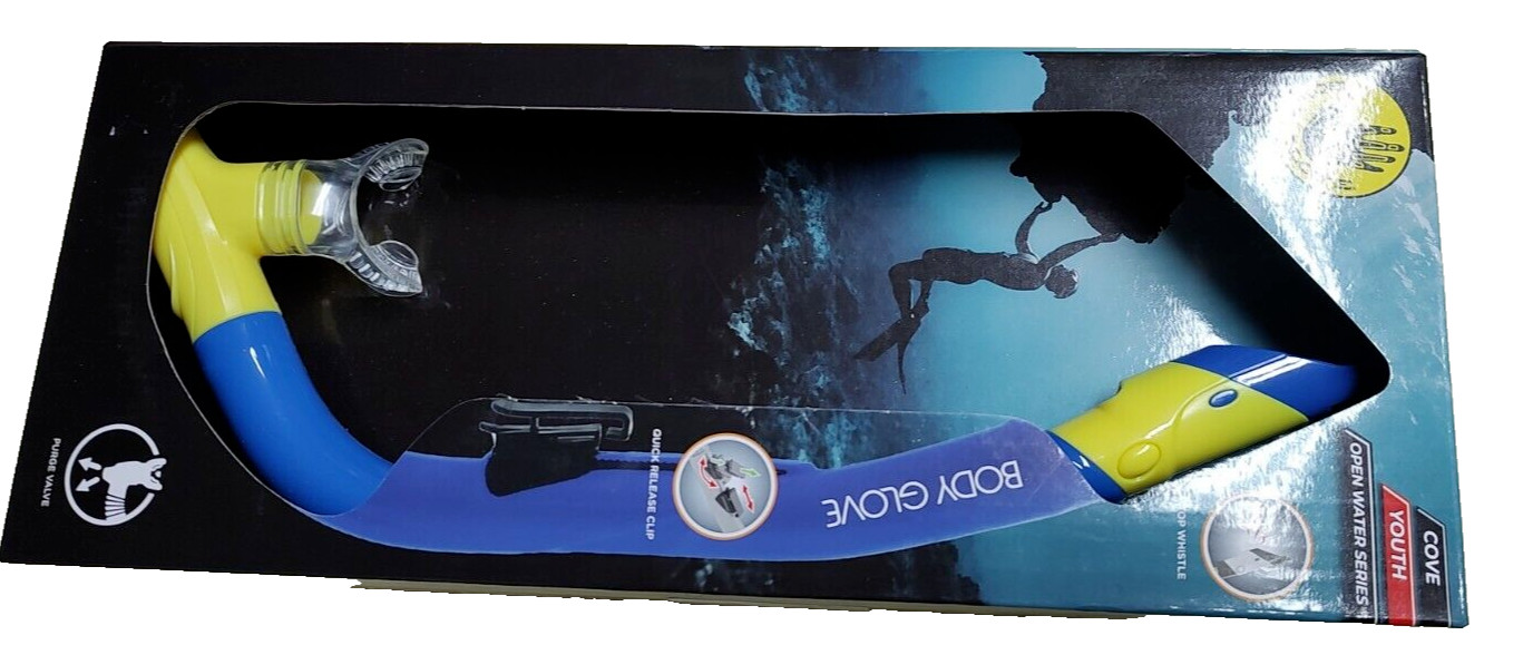 Body Glove Cove Youth Snorkel Open Water Series Top Whistle Purge Valve