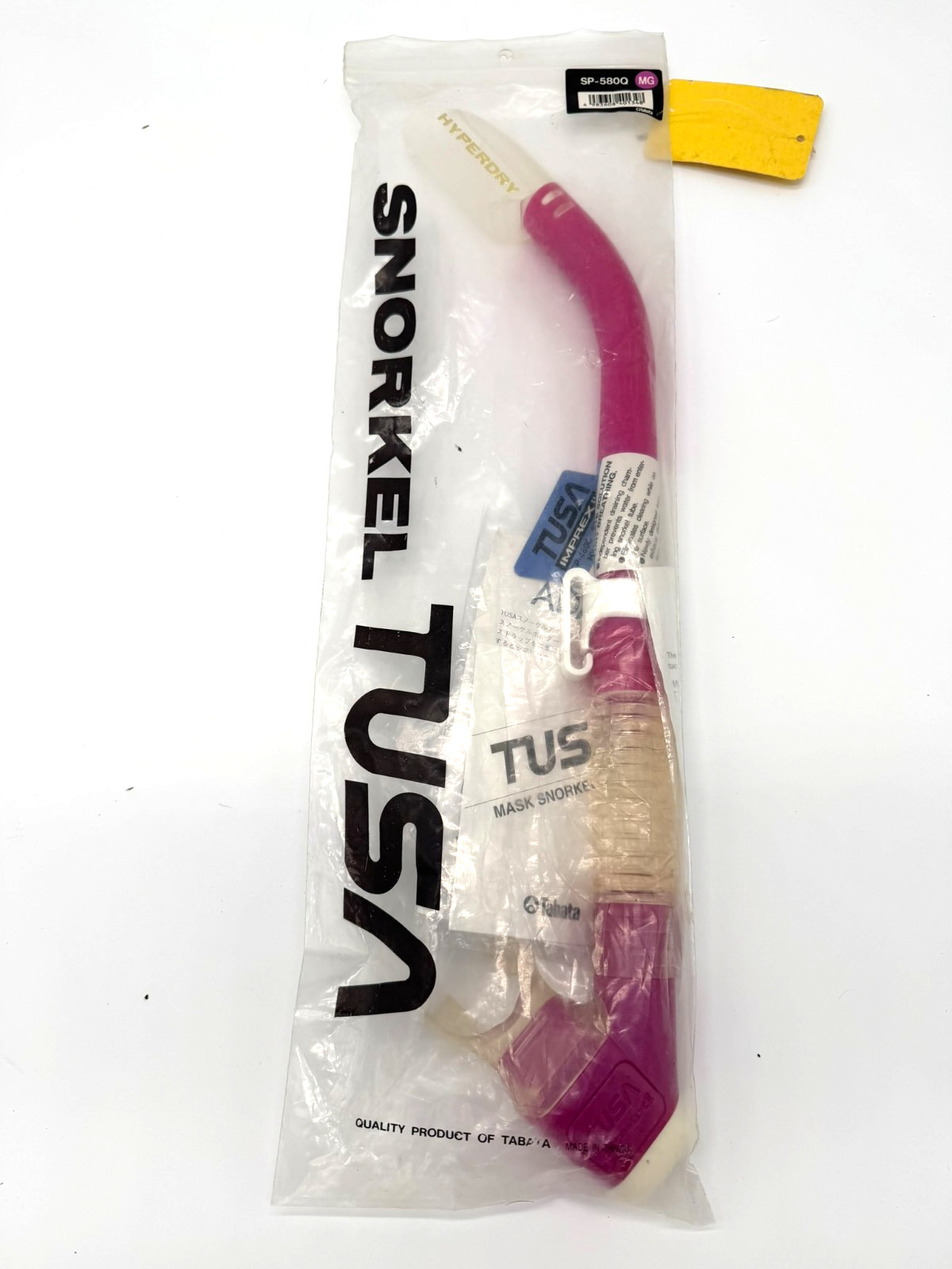 TUSA Imprex Hyperdry Snorkel Pink SP-580Q MG New In Bag Vintage Scuba Diving