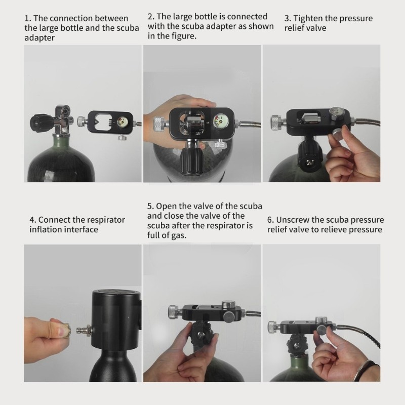 Diving Bottle Refilling Scuba Fill Station Adapter for High Pressure Diving