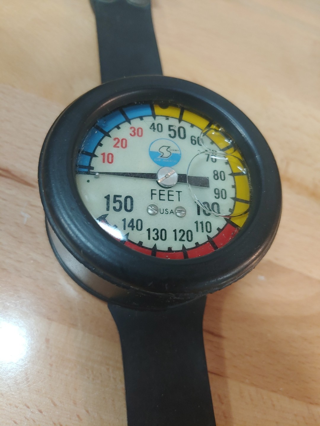 Vintage Sub-Aquatic Systems Scuba Diving Analog Depth Gauge Watch