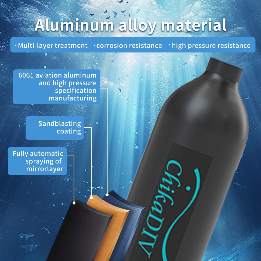 0.5L Mini Scuba Tank,Lung Tank Diving Tank,6-10Min for Underwater Activities
