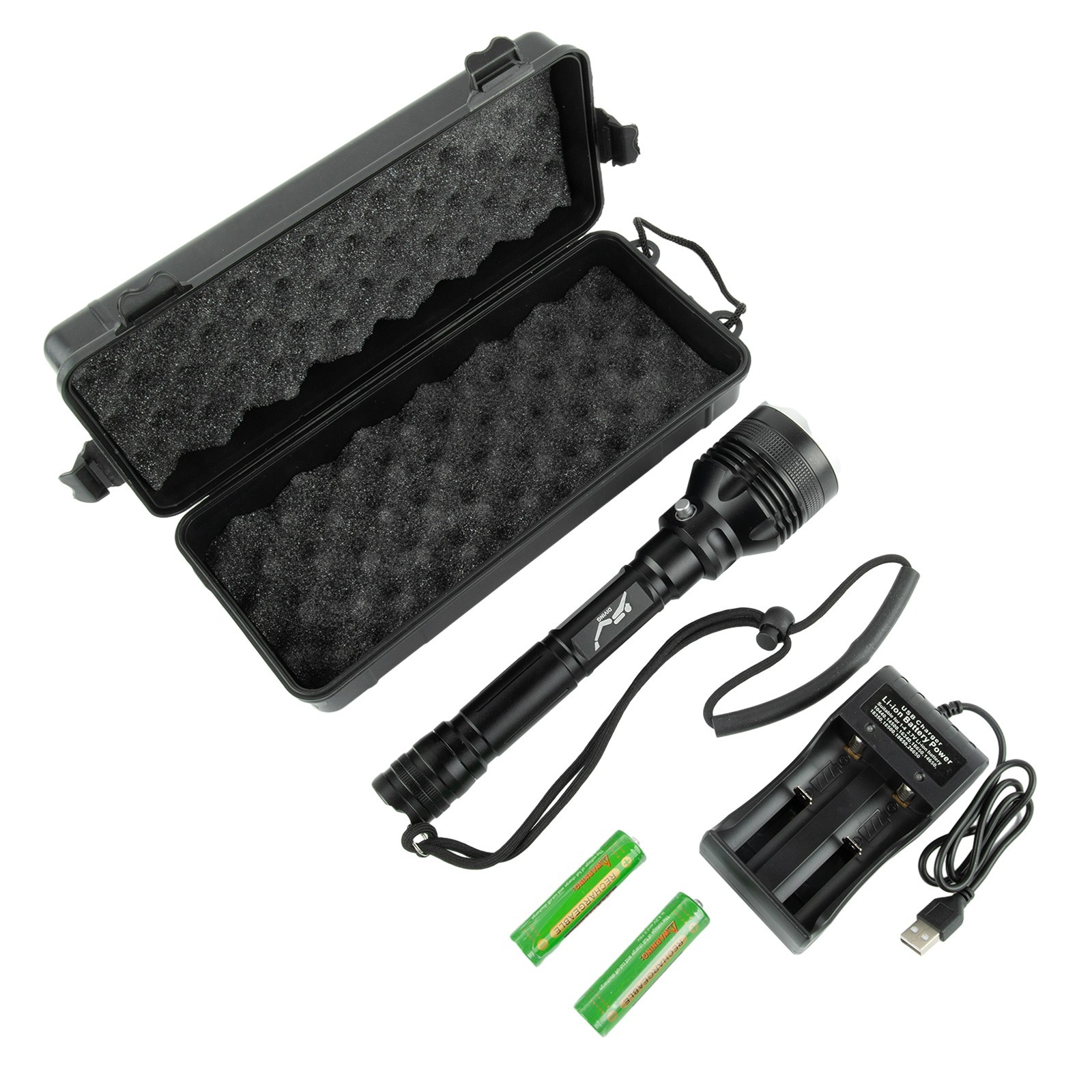 White Light Flashlight Sporting Goods Diving Flashlight Underwater Highlight