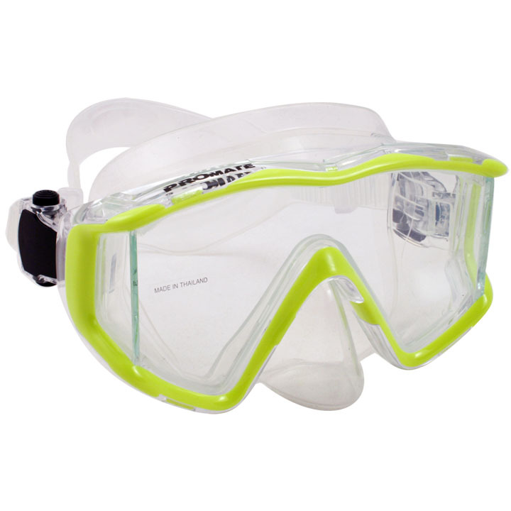 NEW Promate Panoramic Tri-View Mask Scuba Dive Mask Snorkeling Mask Gear