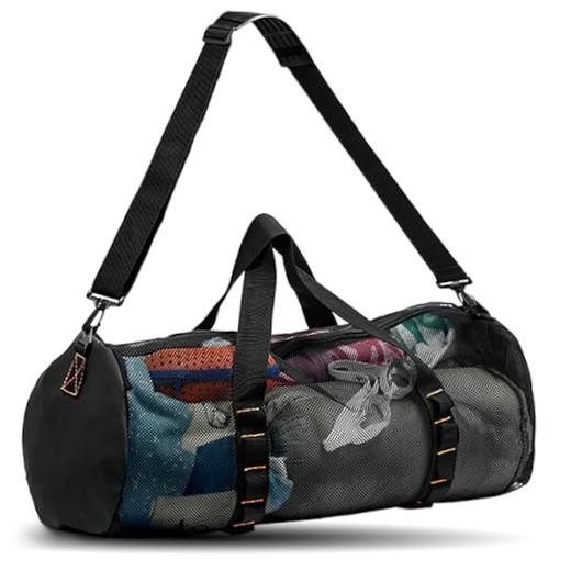 Diving Scuba Surfing Snorkeling Dive Mesh Beach Bag Duffle 23 x 11 in Black