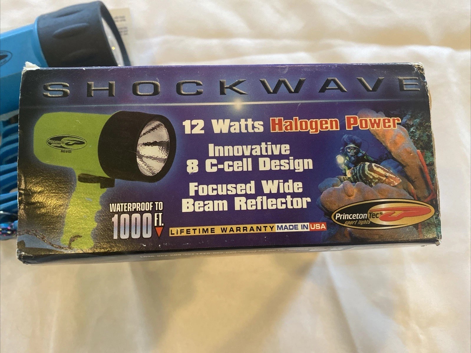 Princeton Tec Shockwave LED Suba Dive FlashLight Compact Waterproof 1000’ Sport
