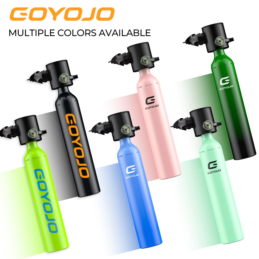 GOYOJO 0.5L Mini Scuba Diving Tank Lung Air Tank 6-12Mins 3000PSI High Pressure
