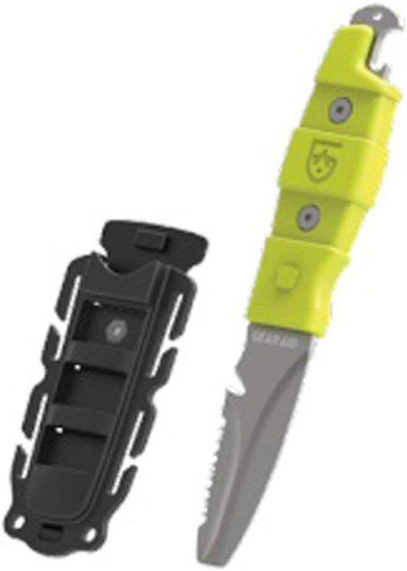 GEAR AID Akua Blunt Tip Paddle Knife with Serrated Blade and Quick Release Sheat