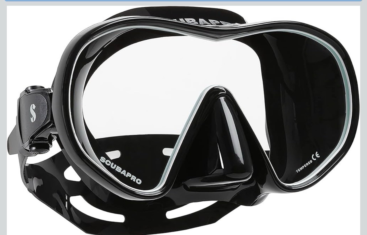SCUBAPRO Solo Scuba Mask with Panoramic Single Lens for Recreational D