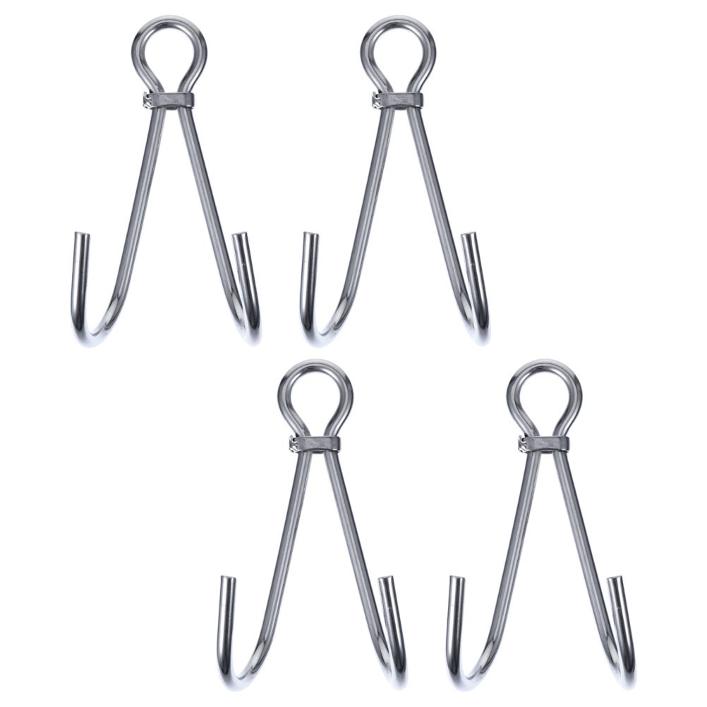 4 Pcs Stainless Steel Hook Diving Accessories Stream Double for Metal Use