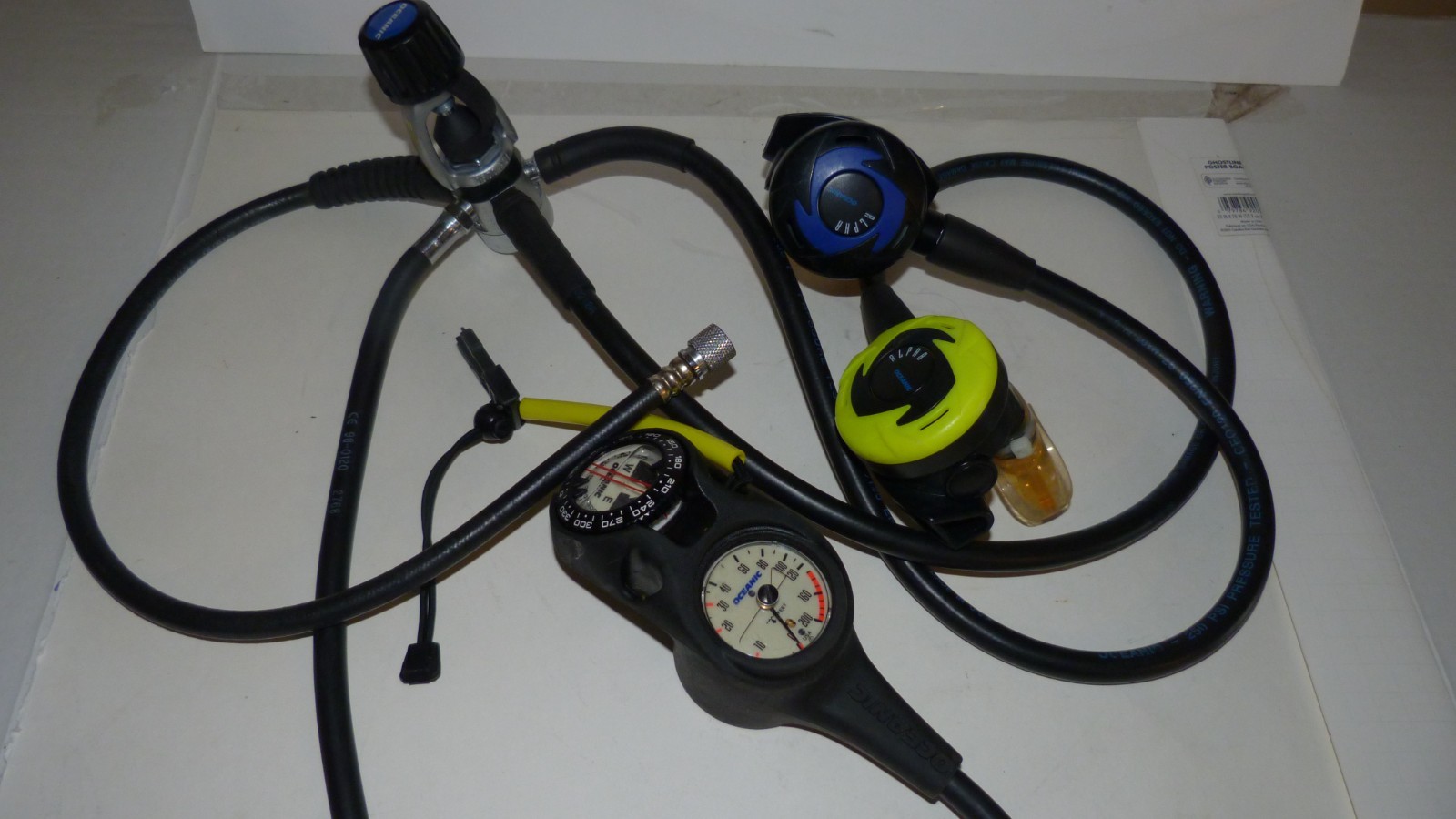 Oceanic Alpha 7 Regulator Set w/ PX2 Swivel 1st Stage, 3-Gauge Console & BC Hose