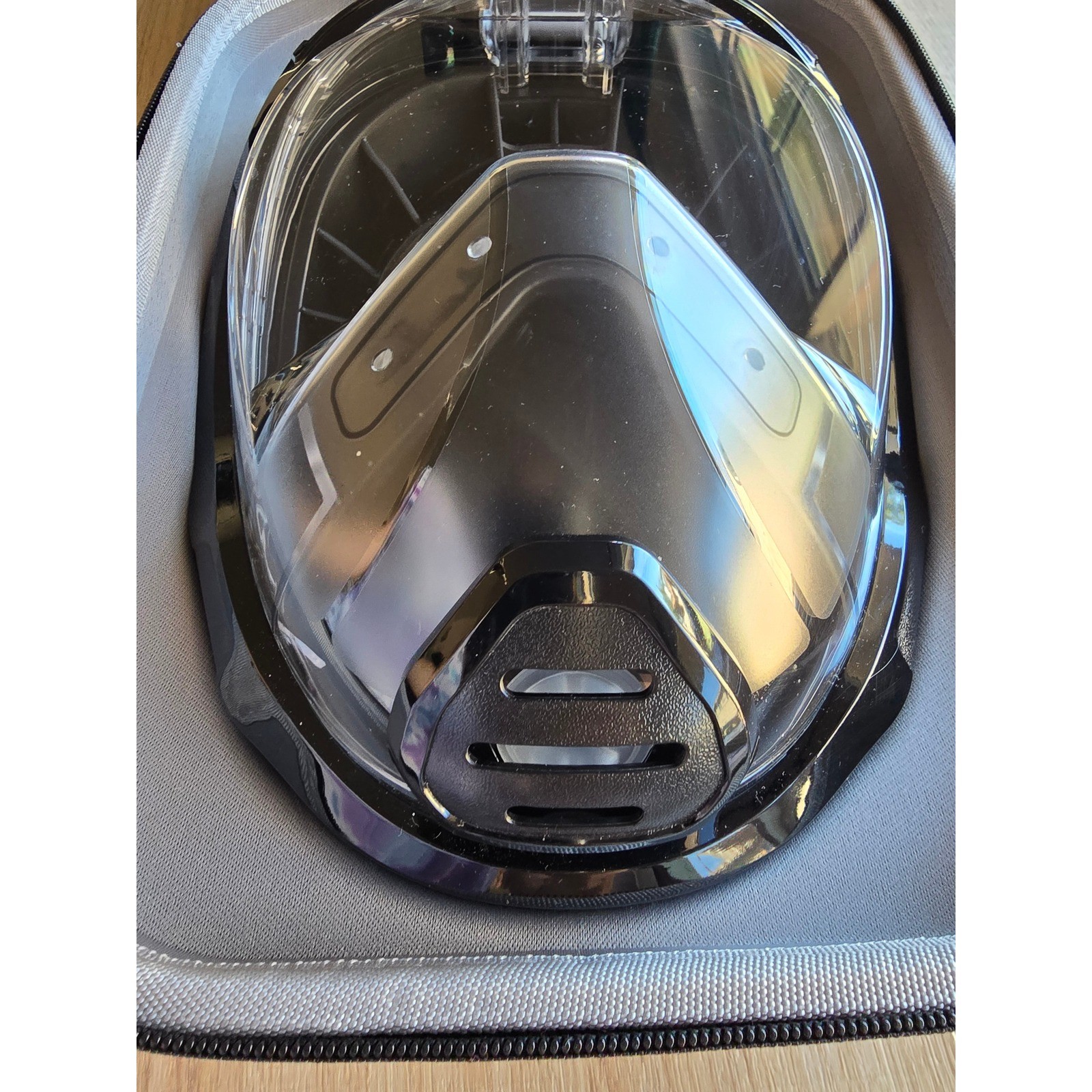 Khroom Snorkel Mask Full Face Black Camera Mount Travel Case vacation travel
