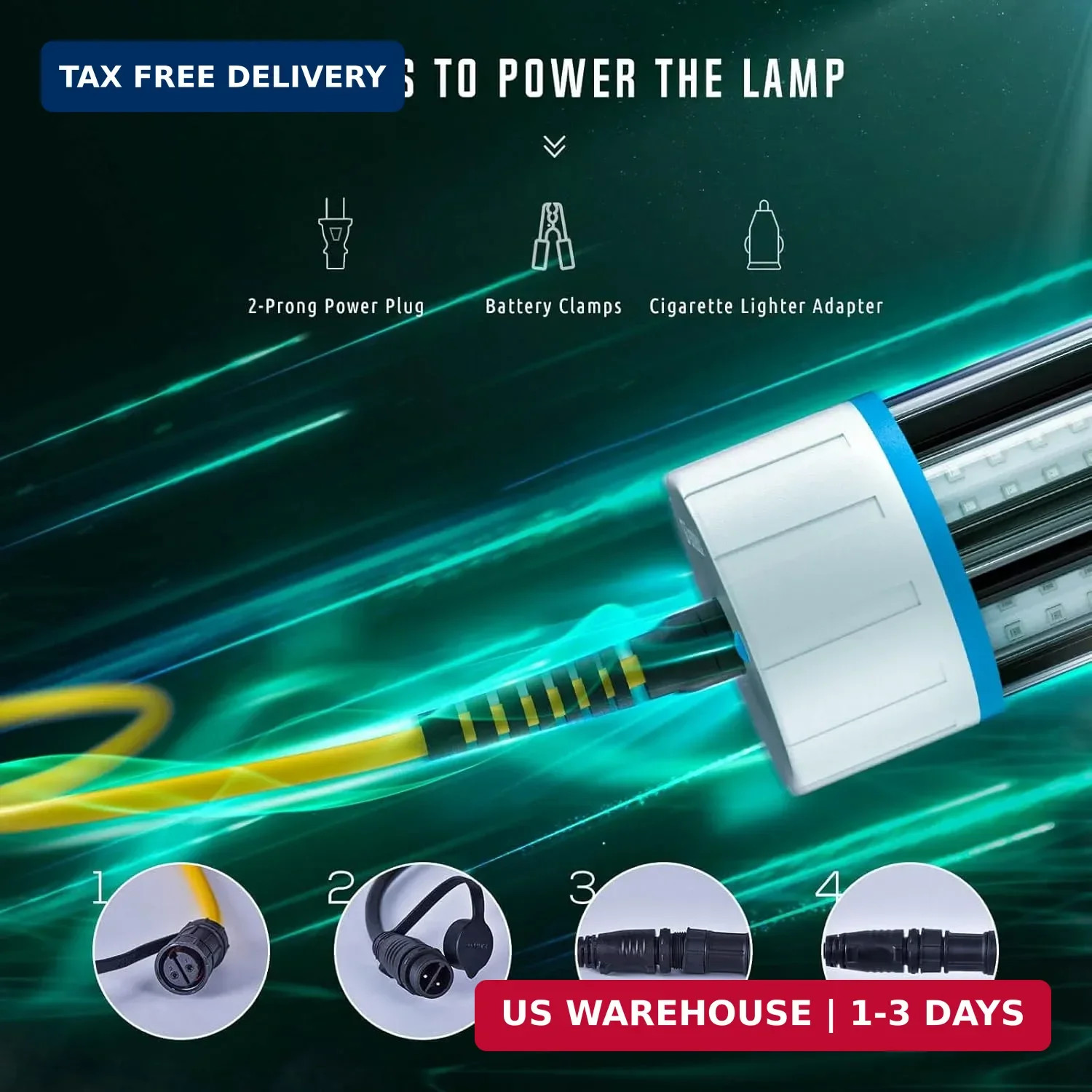 Underwater Fishing Light, 110V & 12V Super Bright Green LED Submersible Light At