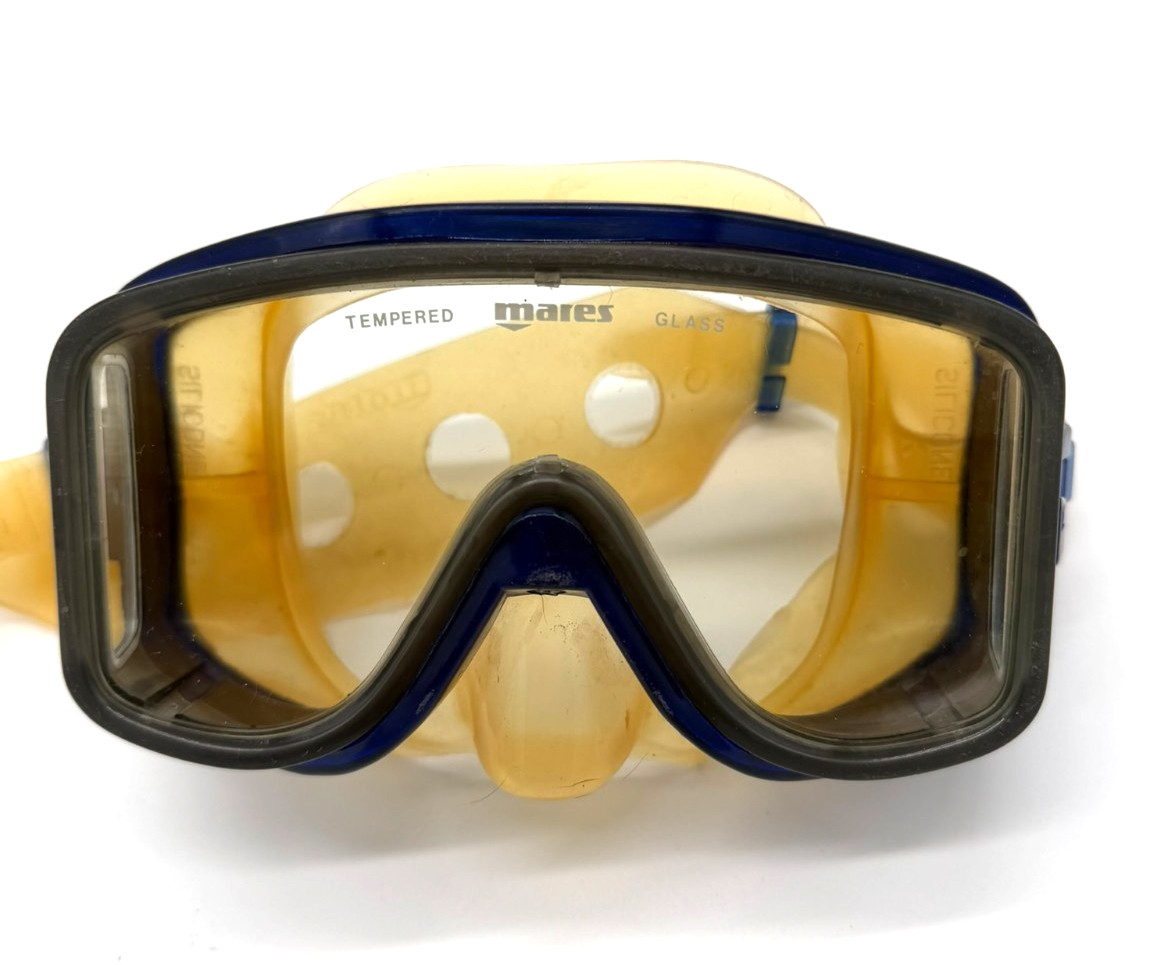 Vintage Mares Scuba Diving Mask – Blue – Tempered Glass – Italy