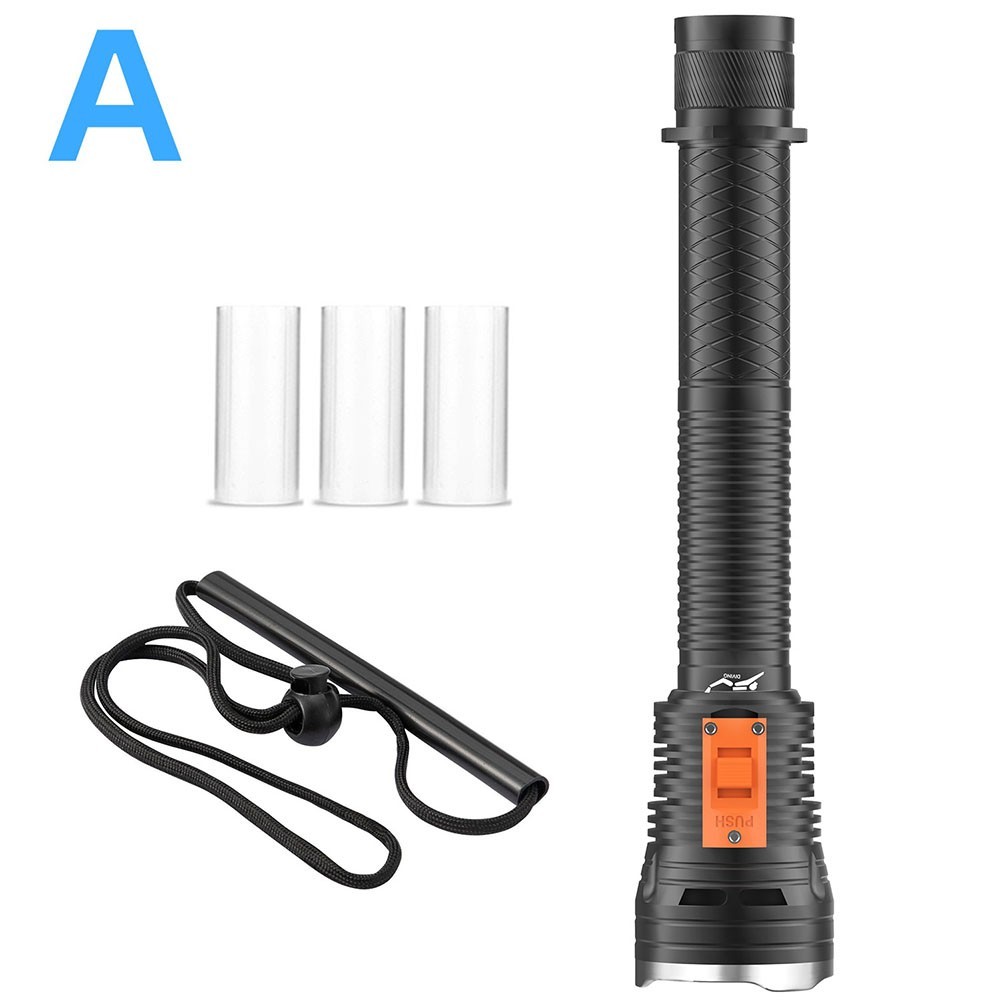 Efficient P70 LED Diving Flashlight Waterproof for Exploration and Safety