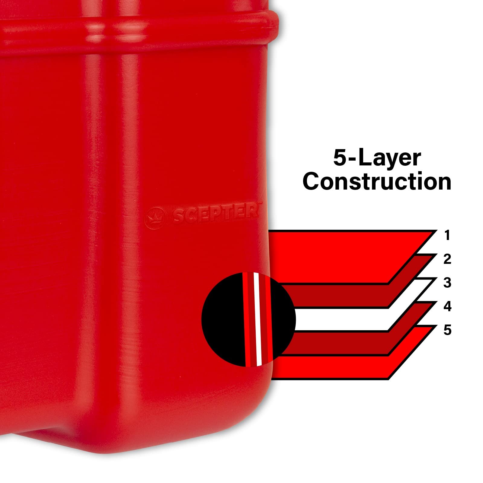 Scepter 08669 Rectangular 12 Gallon Low Profile 12 (Low Profile), Red