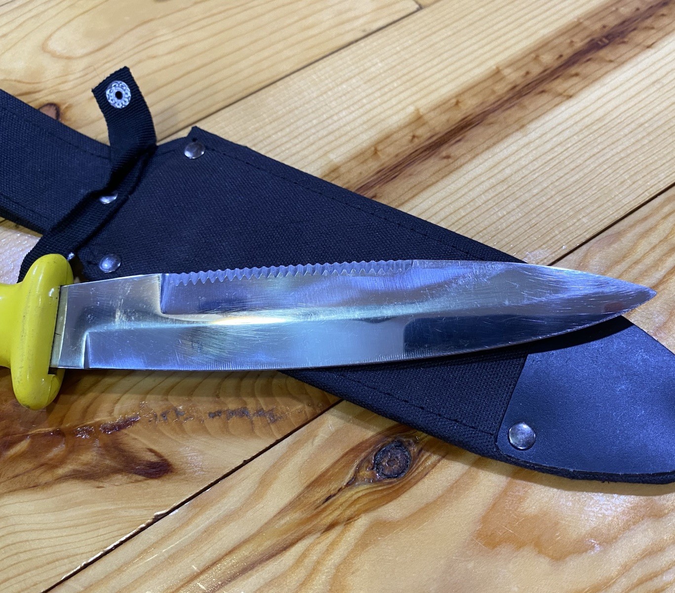 Vintage GSD Brevettato Italy Dive Knife with Sheath G.S.D. Blade Diving Diver