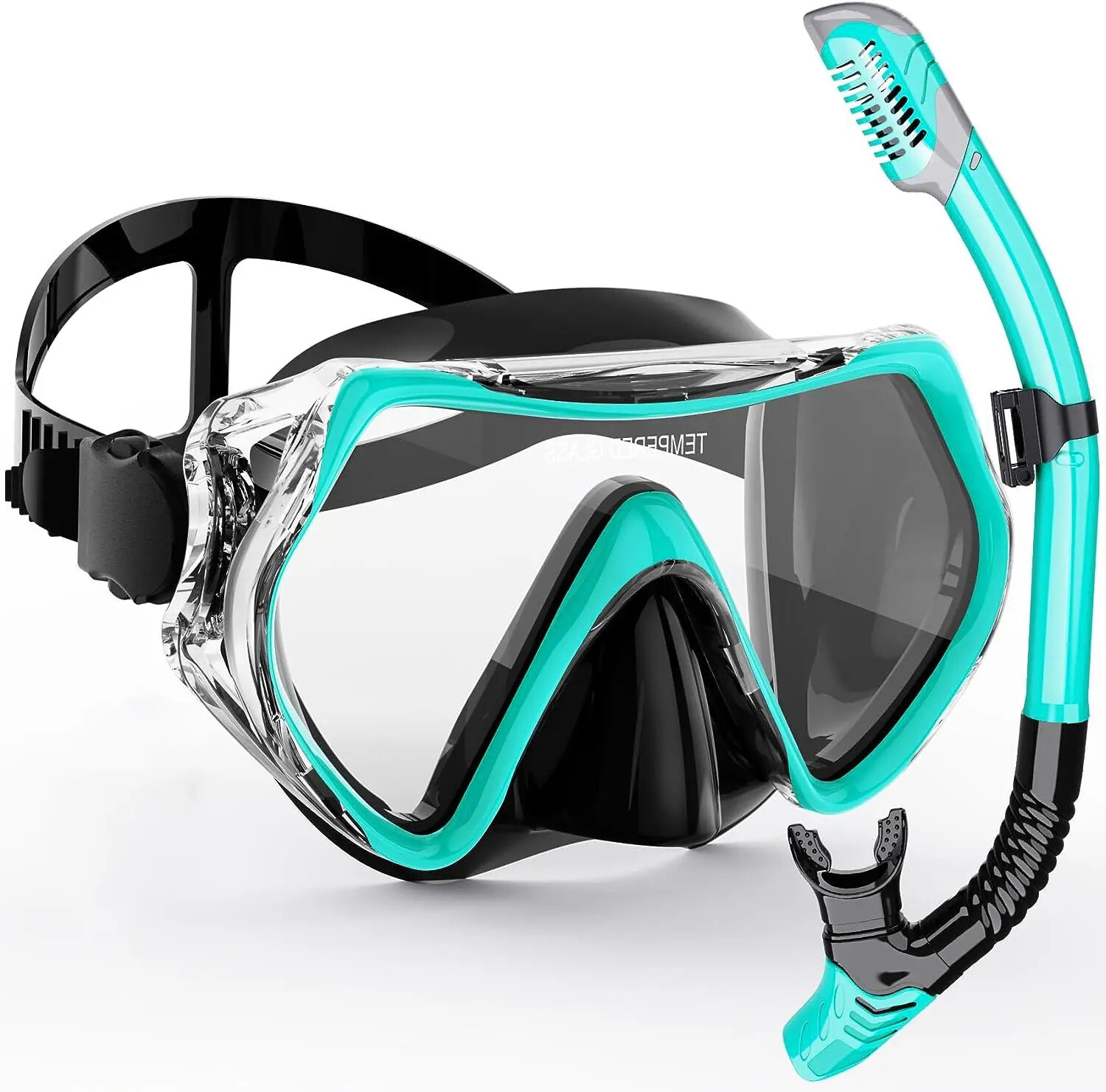 Adult Tempered Glass Diving Set Scuba Anti-Fog Goggles and Snorkeling Mask Tube