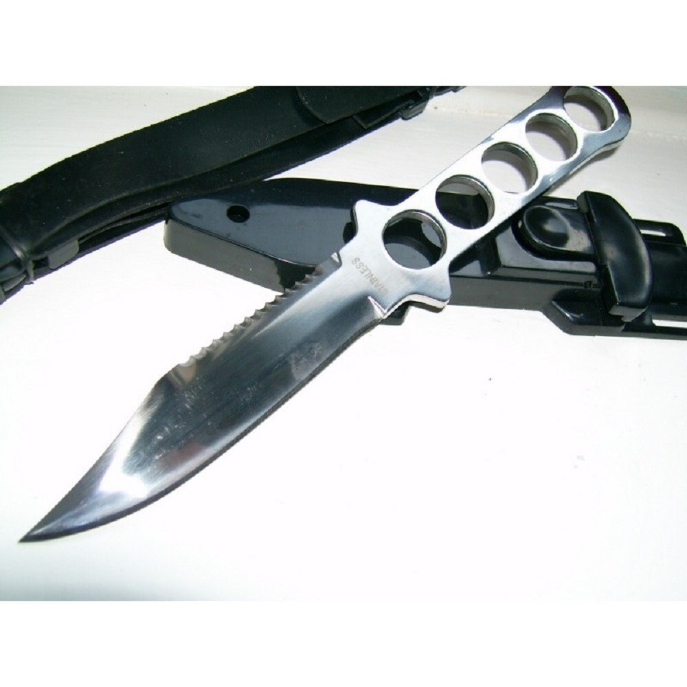 8.5″ SCUBA Dive Knife and Sheath w/ Rubber Leg Straps – Diving Diver’s – NEW