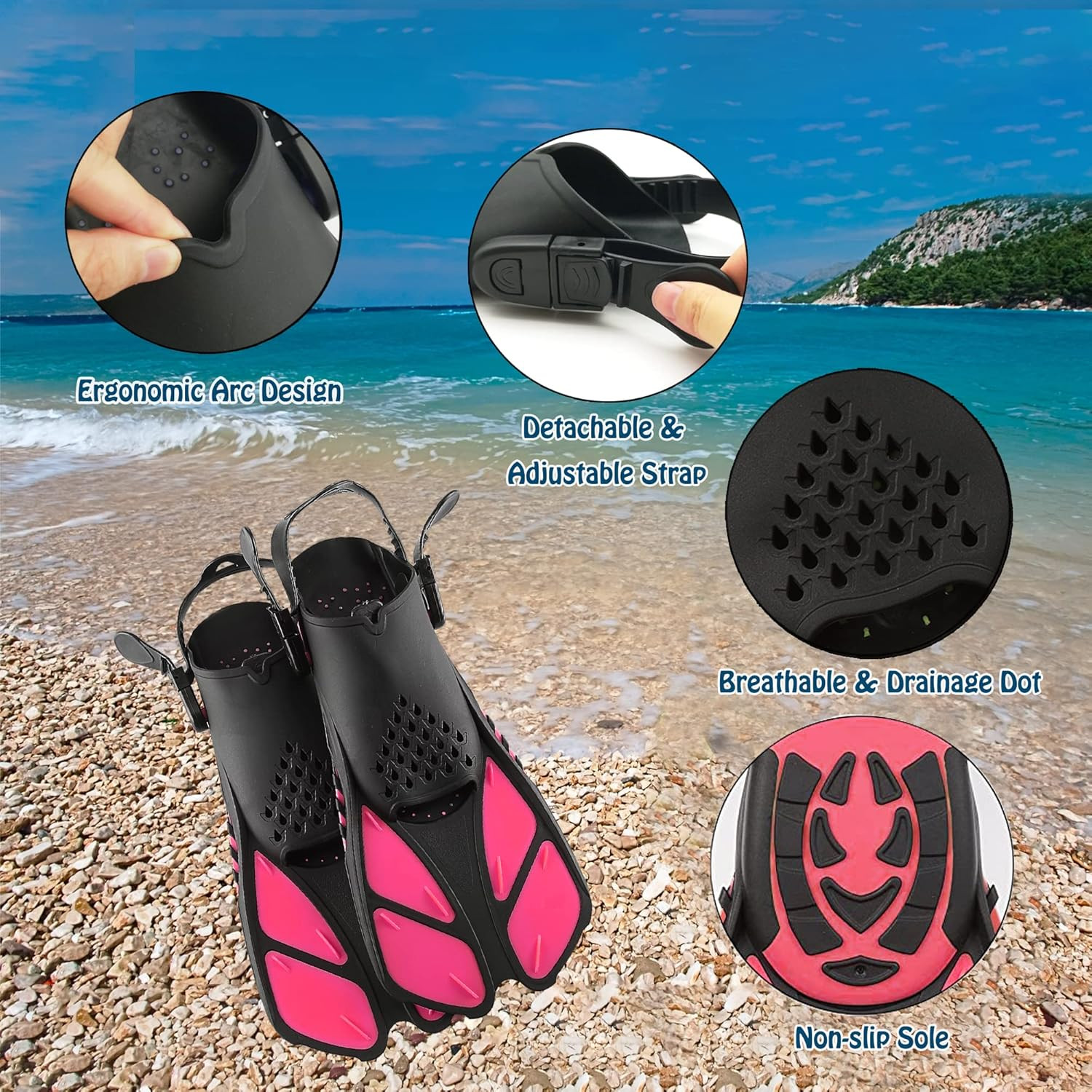 Snorkeling Gear for Adults with Fins Scuba Diving Gear Adult Professional Travel