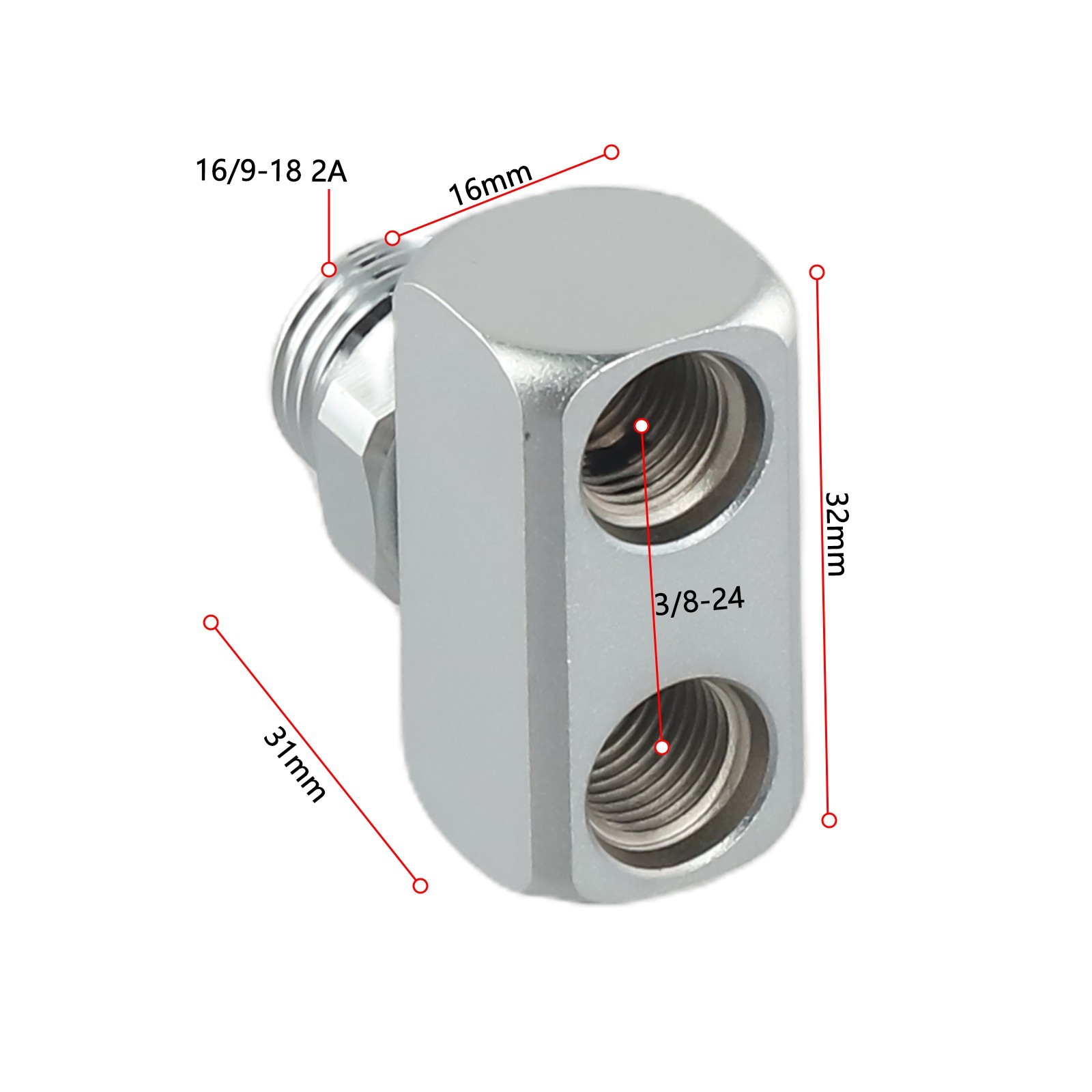Thread Adapter 1 Pc 1 To 2 LP Thread 9/16″ To 3/8″ Connector Drysuit