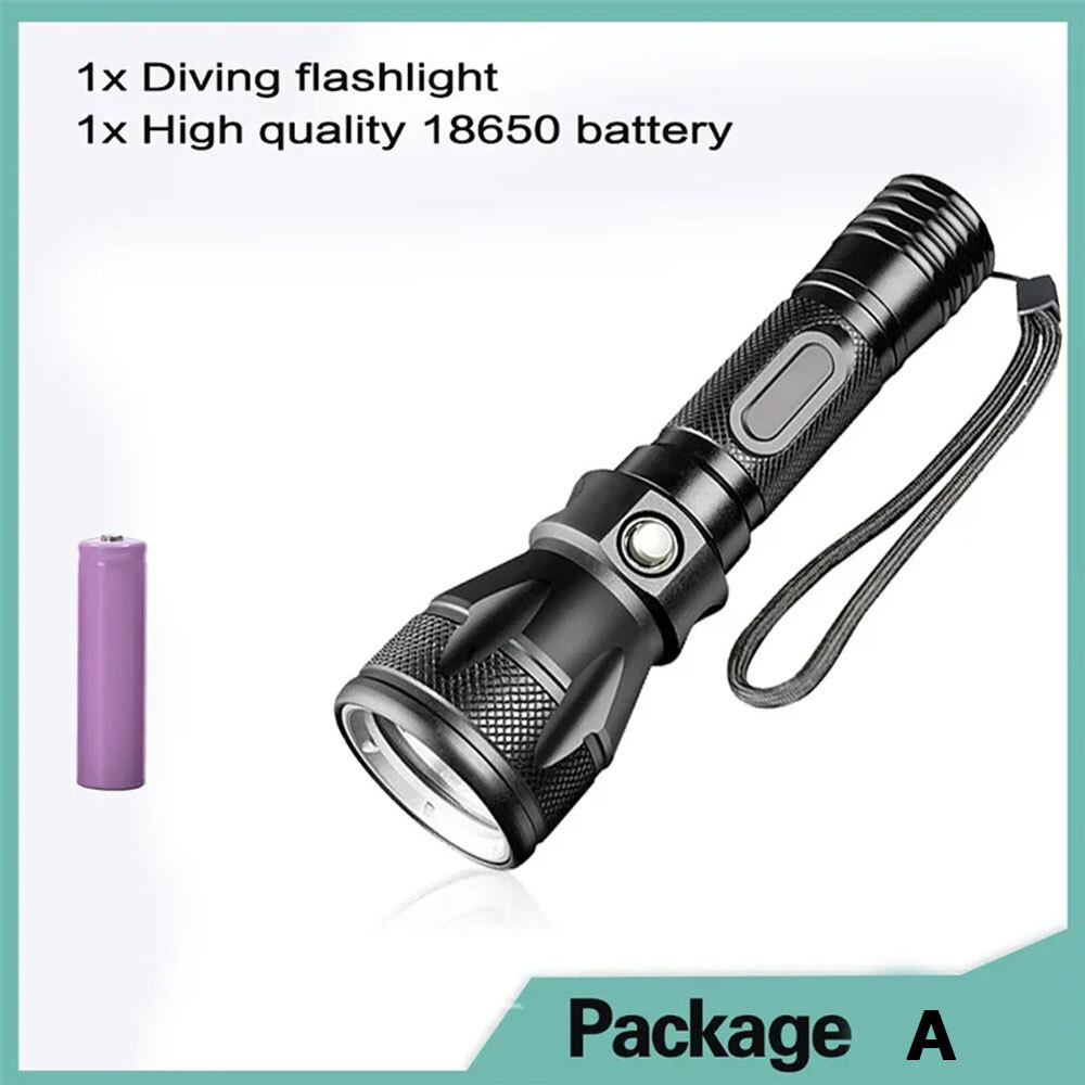 99000LM Scuba Diving Light Underwater LED Flashlight Dive Underwater Lighting US