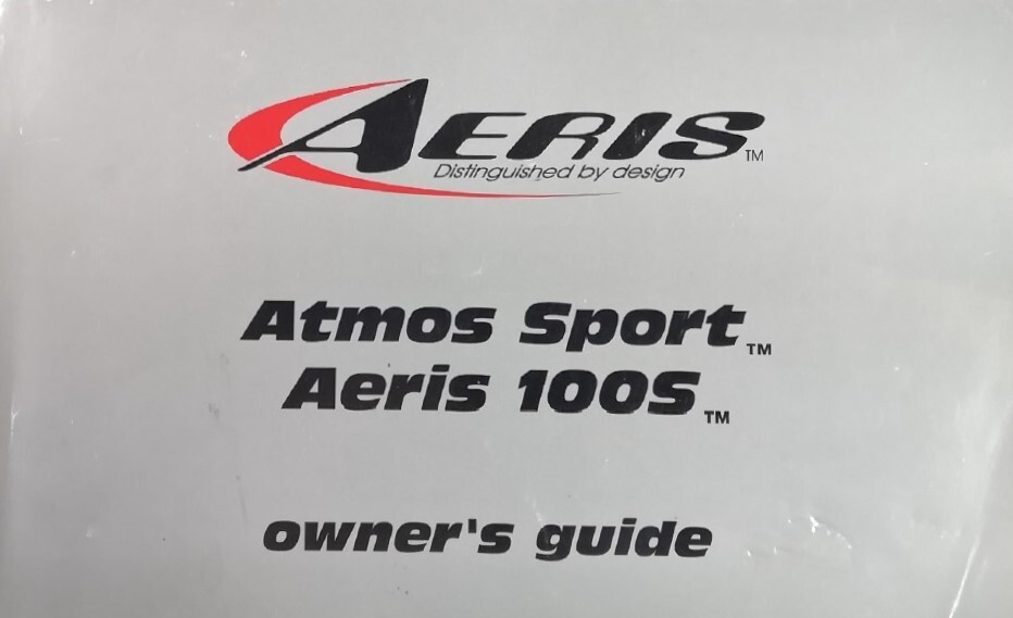 Aeris Atmos Sport & 100S Dive Computer Manual Printed 100 S