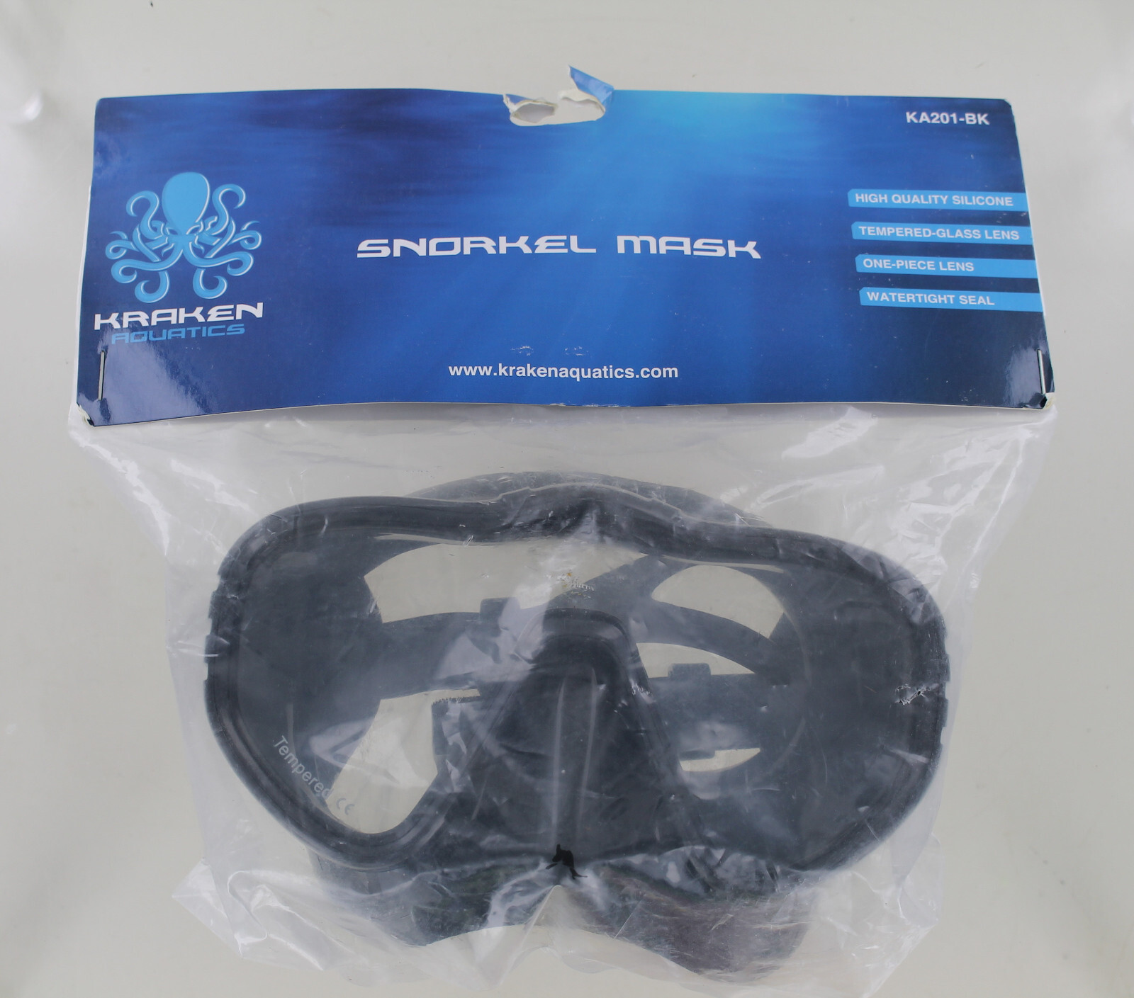 New Kraken Aquatics Snorkel Mask KA201-BK – Single Lens