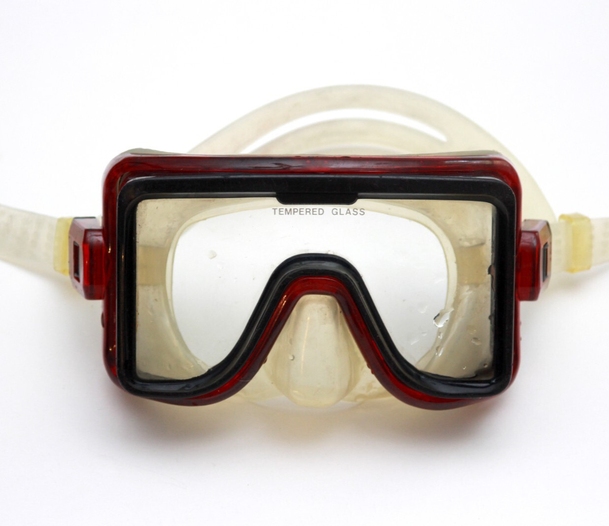 Vintage Techni Pro Diving Snorkeling Mask Tempered Glass Made in Taiwan