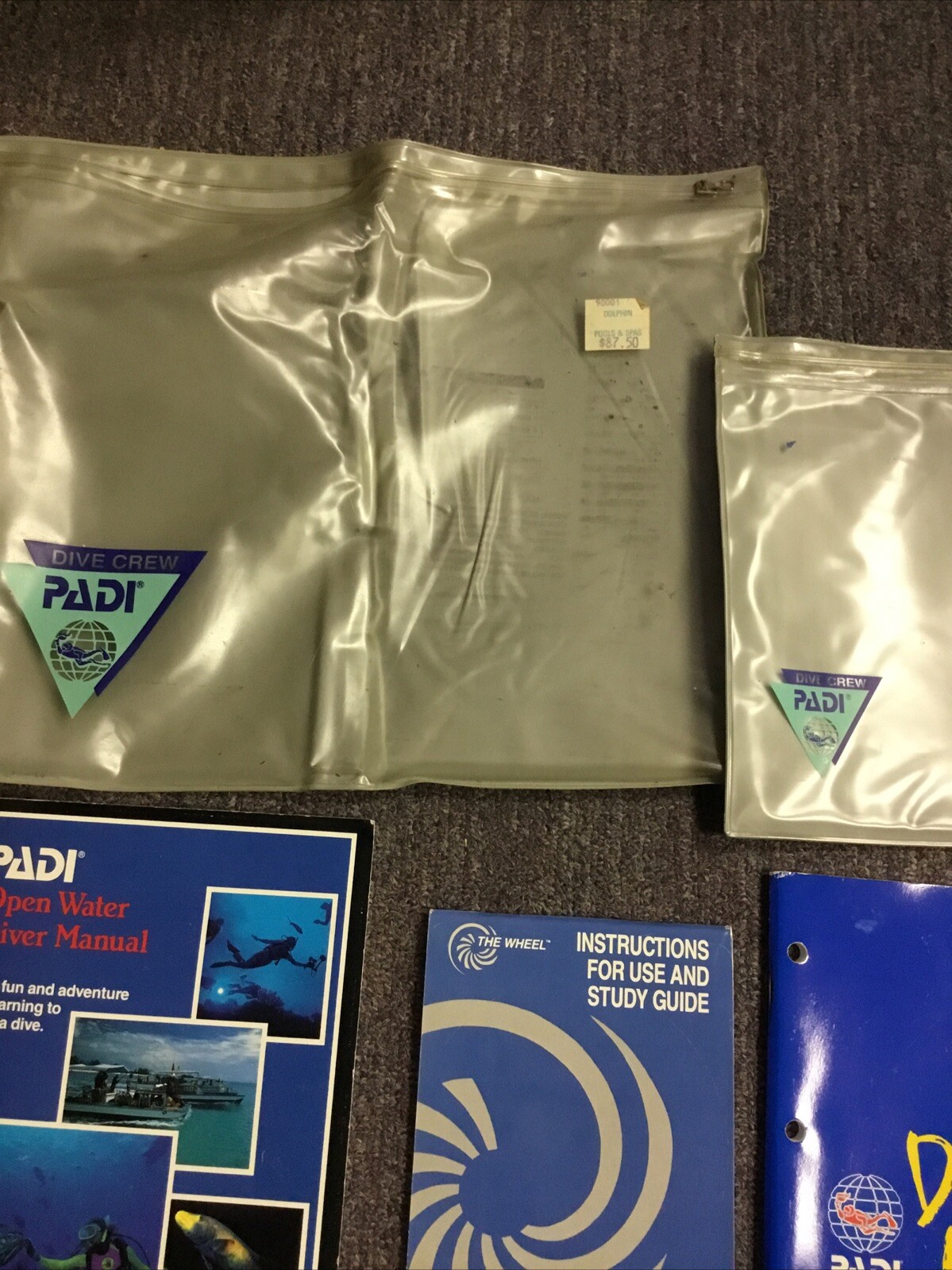 PADI DIver Manual, Wheel, Data Carrier, Log Pack 1990-93