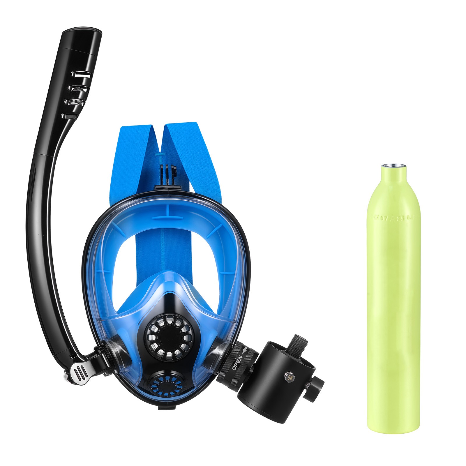 Mini Scuba Tank 0.5L 3000 Psi Mini Diving Tank Oxygen Cylinder +Snorkel Mask