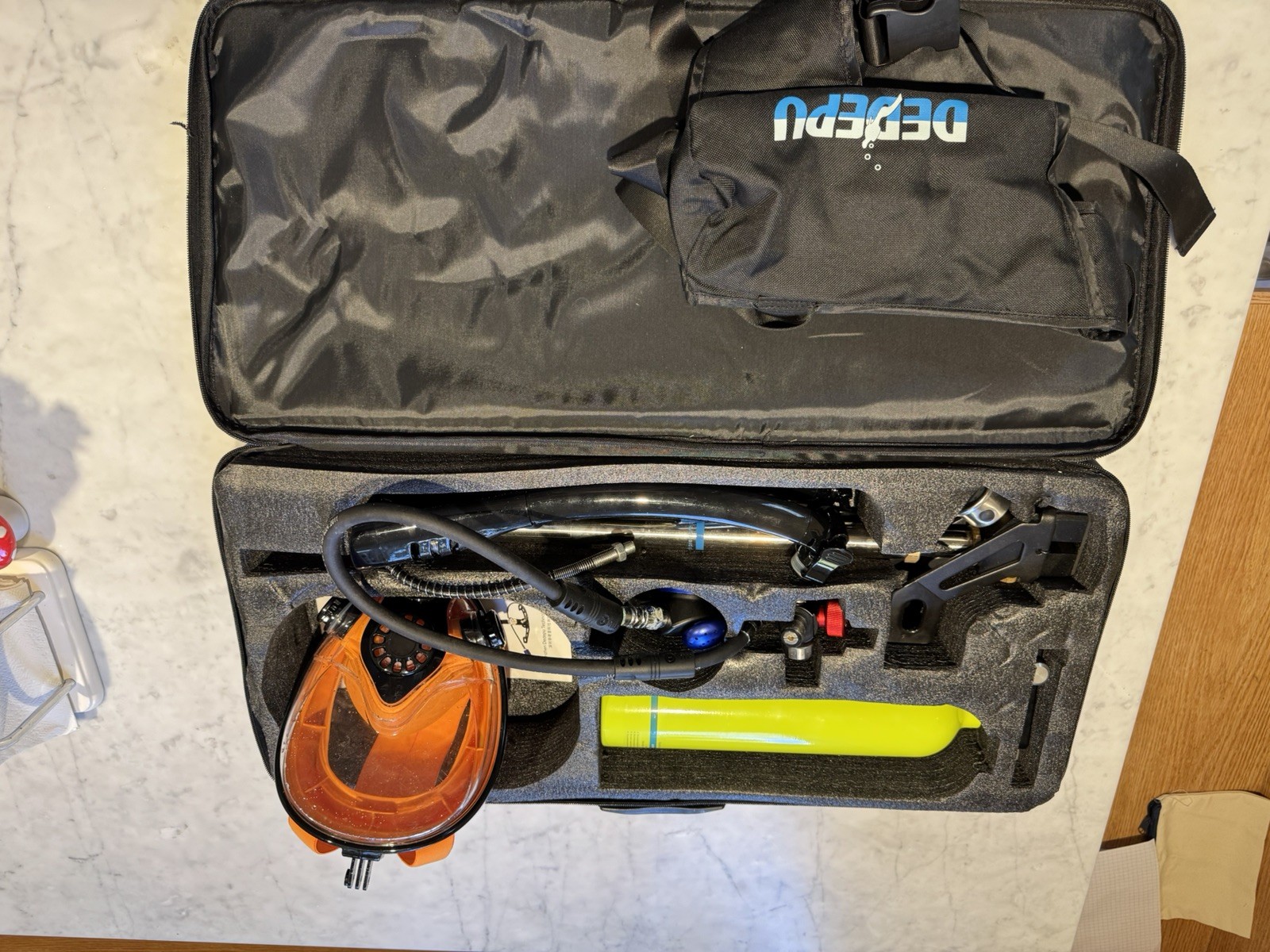 Diving Mask Included Underwater Breathing Set Scuba Tank Lung Tank 1L Capacity