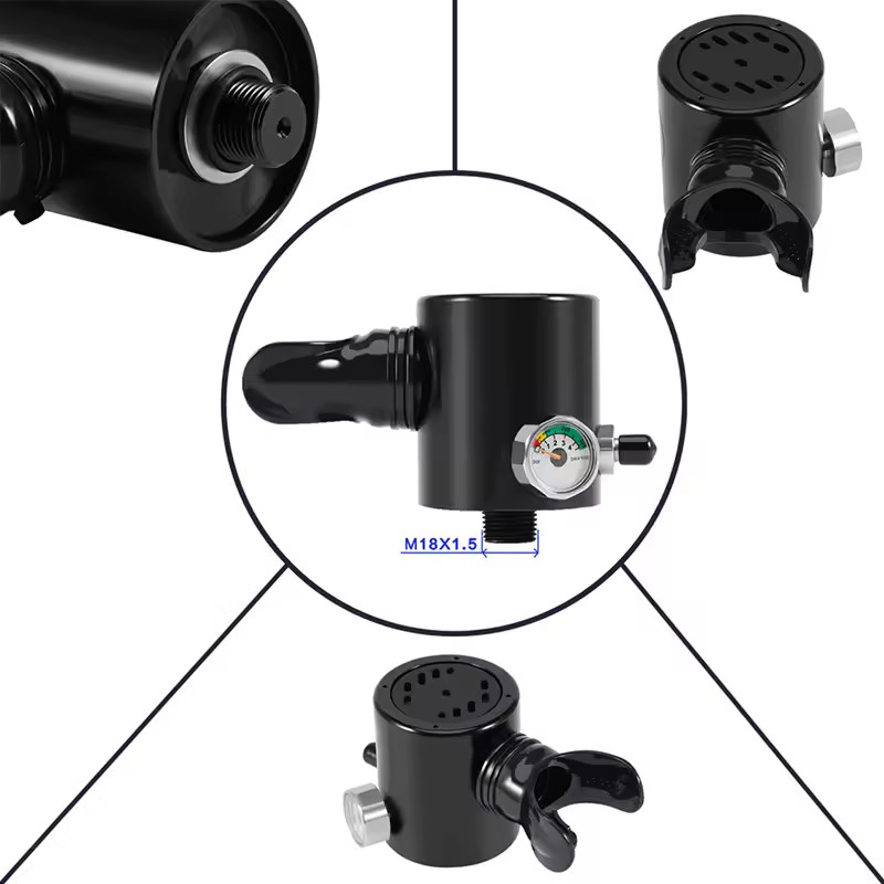 Smaco M10 S300 + Plus S500 Scuba Dive Tank Mini Pressure Gauge SPG Pony Bottle