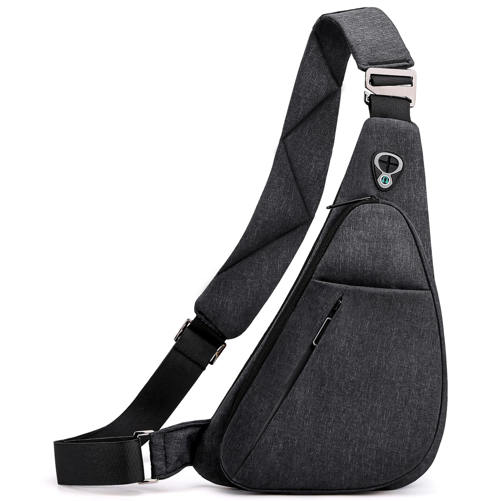 LKEX Crossbody Bag Anti-Theft Lightweight right hand, Dark Grey Right Hand
