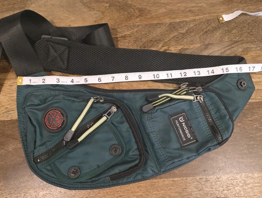 NICGID Sling Bag Chest Shoulder Backpack Crossbody Bags Casual Dark Green Teal
