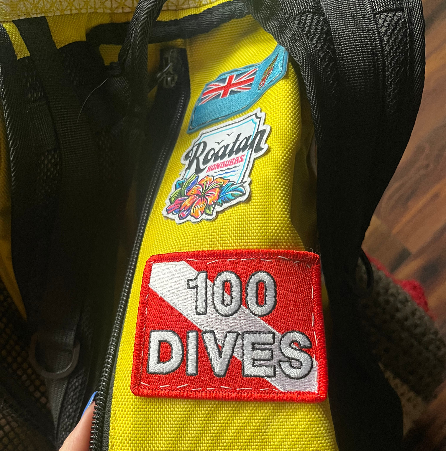 NITROX Dive Flag SHARK PATCH Hunter Diver SCUBA Diving Diver-Down Landshark USA