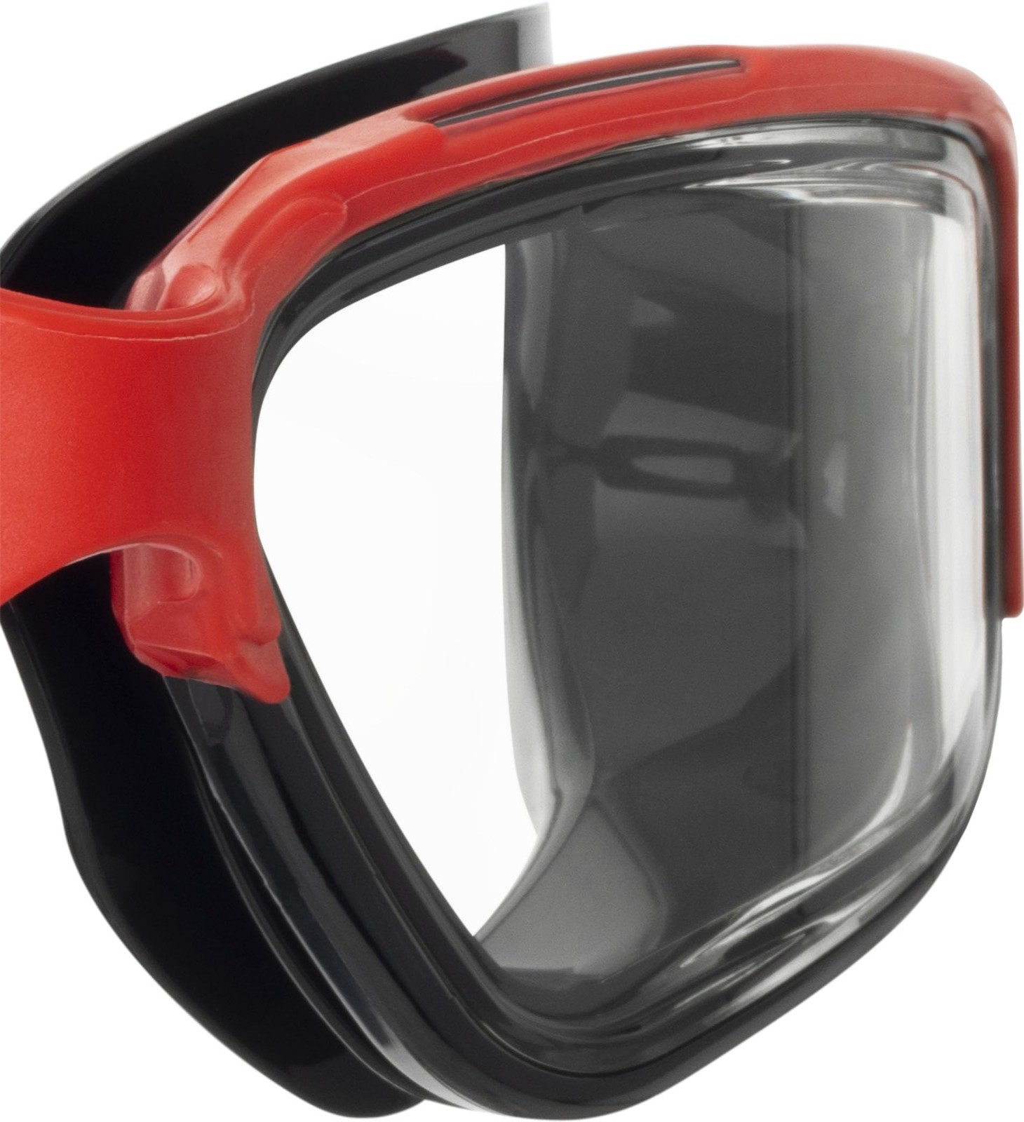 Cressi Clear Eyes Swim Goggles – Black/Red – Wide-View One Size,