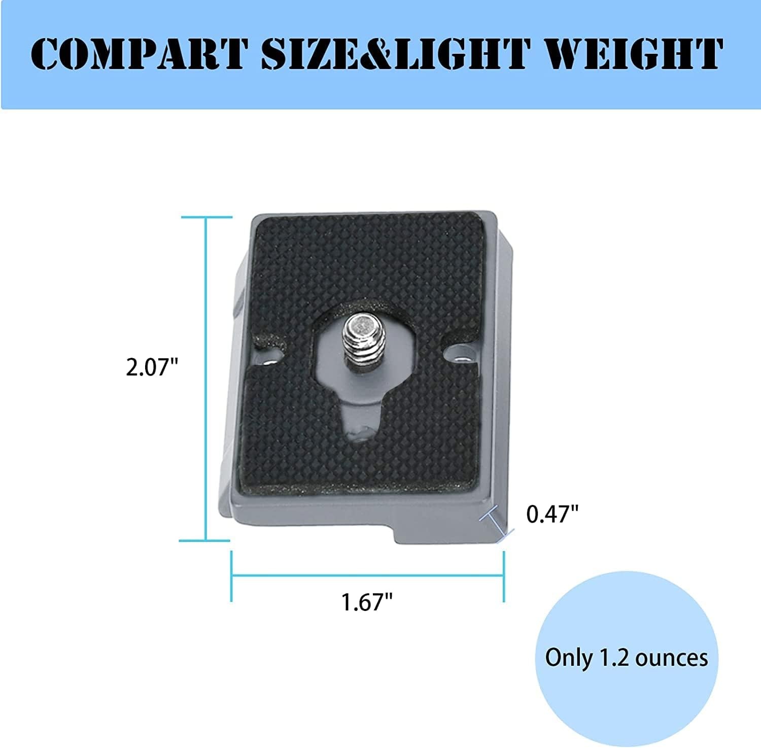 323 Quick Release Plate 1/4″ Screw Tripod Camera Compatible for Grey