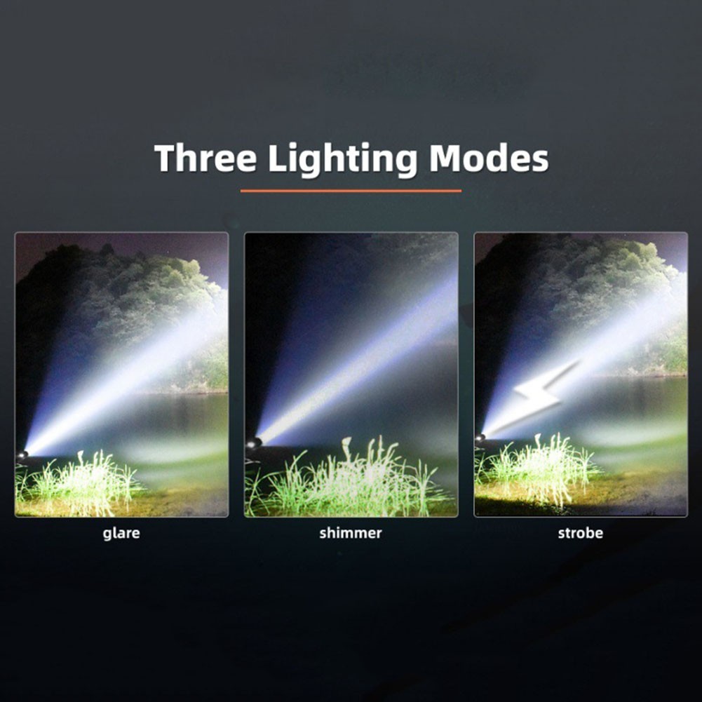 Diving Flashlight LED Diving Light Button Switch Type IPX8 Waterproof Grade