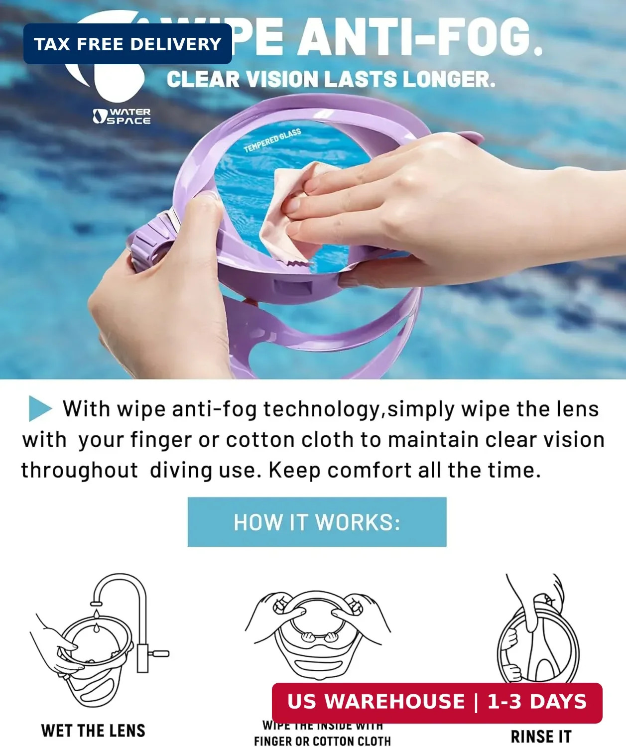 Water Space Diving Mask Snorkeling Free Scuba Diving Swimming Goggles for Youth