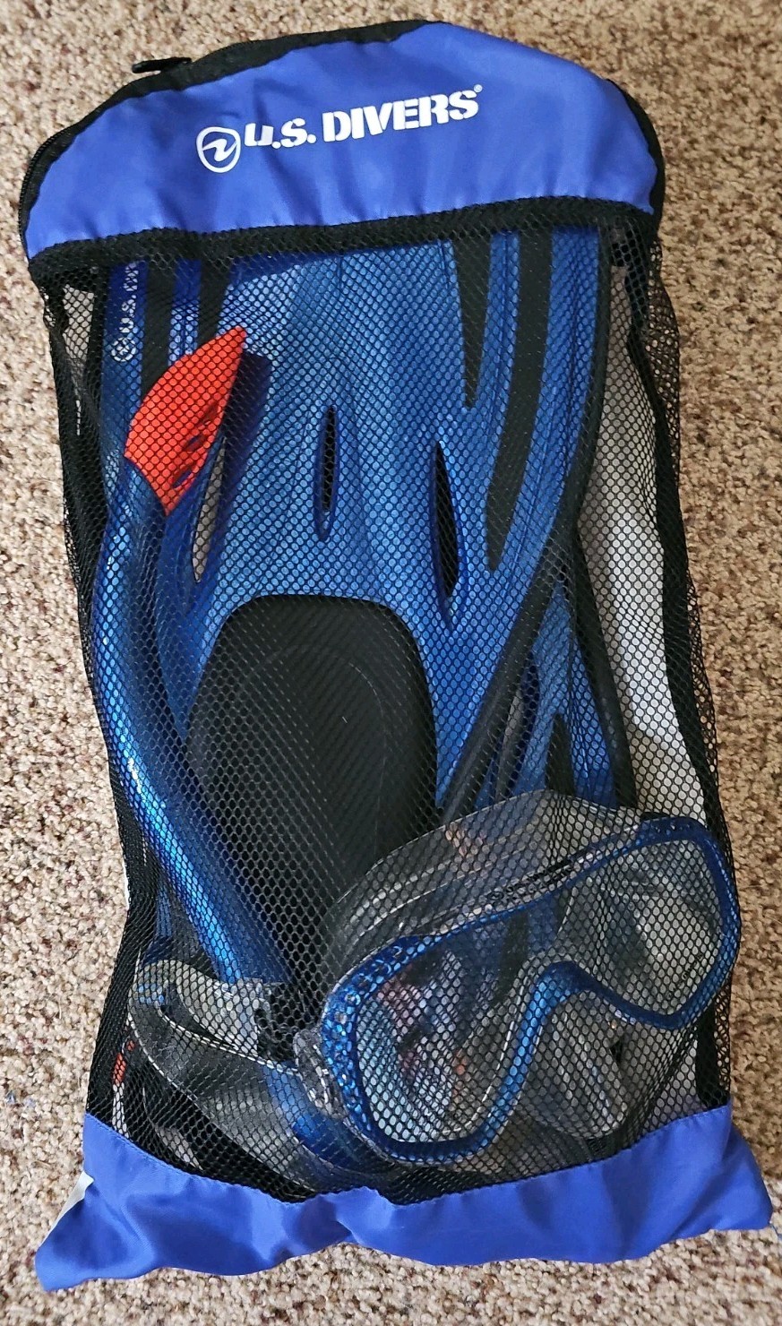 US Divers Adult Snorkel Gear + Back-Pack Storage Bag Small/Medium